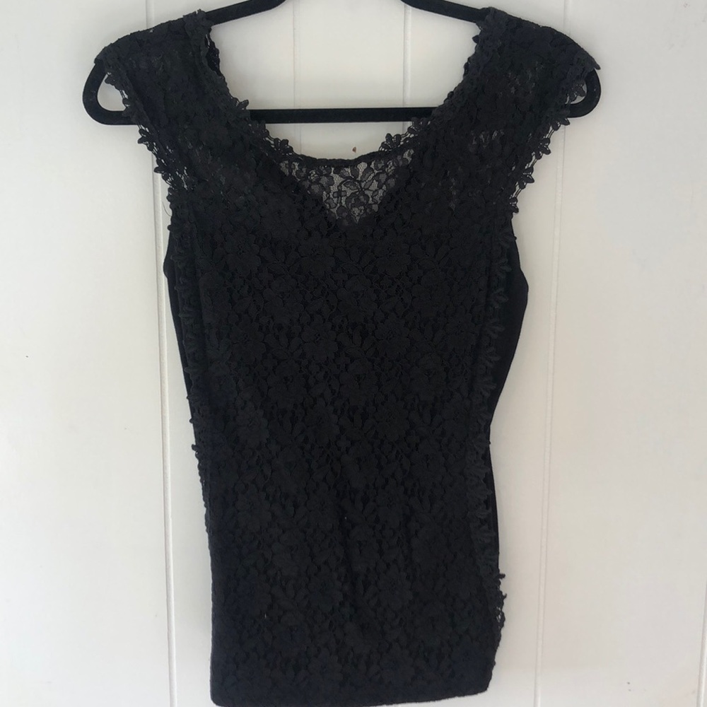 Express lace cowl neck shirt, lightly worn